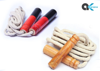 A.K Fitness 2 Pcs White Jumpping Skipping Rope With Weight Lifting Gym Freestyle Skipping Rope(Multicolor, Length: 274 cm)