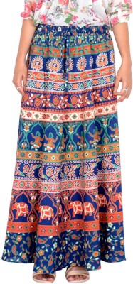 Rajvila Printed Women Broomstick Multicolor Skirt