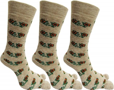 PinKit Women Printed Mid-Calf/Crew(Pack of 3)