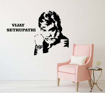 Wallzone 80 cm Vijau Sethupathi Removable Sticker(Pack of 1)