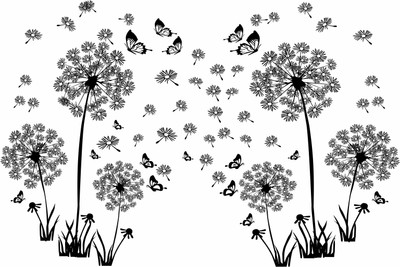 Devil designs 55 cm Beautiful Abstract Design Wall Sticker 60cm x 91cm DEVIL-GD339 Self Adhesive Sticker(Pack of 1)