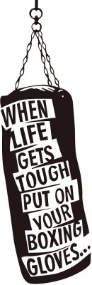 Littlebuds 105 cm Gym Quotes Removable Sticker(Pack of 1)