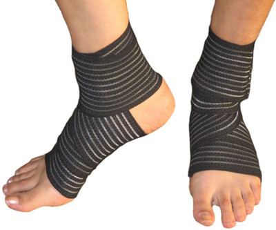 TIMA Elastic Ankle Compression Bandage Wraps Knee Support(Black)