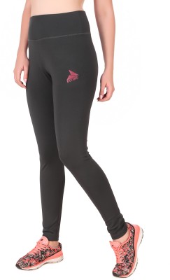 Fitinc Solid Women Grey Tights