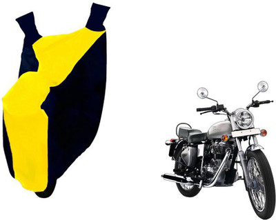 WolkomHome Two Wheeler Cover for Royal Enfield(Twin spark, Blue, Yellow)