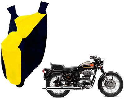 WolkomHome Two Wheeler Cover for Royal Enfield(Bullet 350, Blue, Yellow)