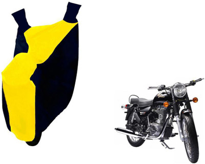 WolkomHome Two Wheeler Cover for Royal Enfield(Electra Delux, Blue, Yellow)