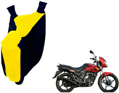 WolkomHome Two Wheeler Cover for TVS(Flame DS 125, Blue, Yellow)