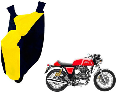 WolkomHome Two Wheeler Cover for Royal Enfield(Continental GT, Blue, Yellow)