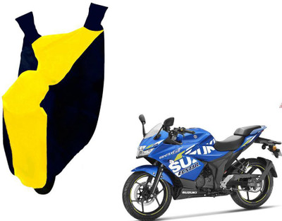 WolkomHome Two Wheeler Cover for Suzuki(Gixxer, Blue, Yellow)