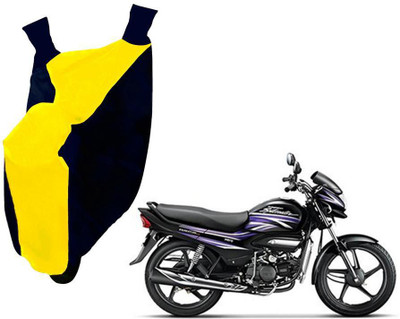 WolkomHome Two Wheeler Cover for Hero(Super Splendor, Blue, Yellow)