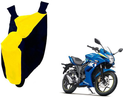 WolkomHome Two Wheeler Cover for Suzuki(Gixxer SF, Blue, Yellow)