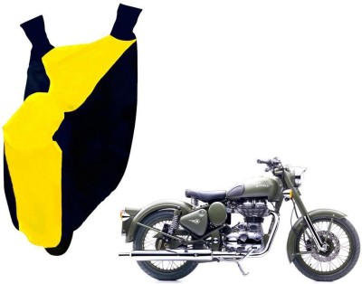 WolkomHome Two Wheeler Cover for Royal Enfield(Bullet 500, Blue, Yellow)