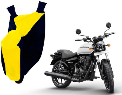 WolkomHome Two Wheeler Cover for Royal Enfield(Thunderbird 350, Blue, Yellow)