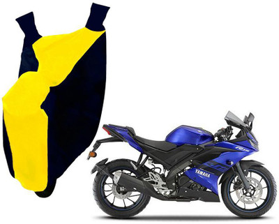 WolkomHome Two Wheeler Cover for Yamaha(R15 V3, Blue, Yellow)