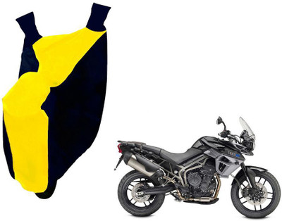 WolkomHome Two Wheeler Cover for Triumph(Tiger 800 XR, Blue, Yellow)