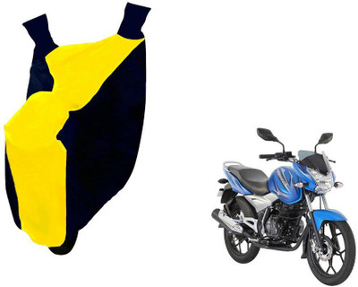 WolkomHome Two Wheeler Cover for Bajaj(Discover 125 DTS-i, Blue, Yellow)