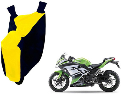 WolkomHome Two Wheeler Cover for Kawasaki(Ninja 250, Blue, Yellow)