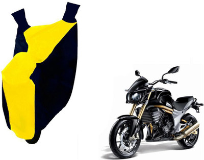 WolkomHome Two Wheeler Cover for Mahindra(MOJO XT 300, Blue, Yellow)