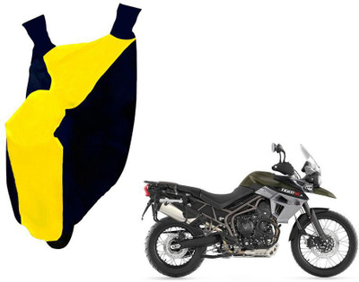 WolkomHome Two Wheeler Cover for Triumph(Tiger 800 XCA, Blue, Yellow)