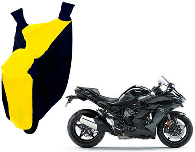 WolkomHome Two Wheeler Cover for Kawasaki(Blue, Yellow)