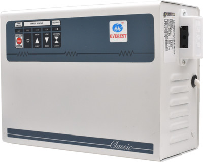 EVEREST EWD 500 Double Booster Heavy Duty Upto 2 Ton AC, Working Range : 130 V - 300 V Voltage Stabilizer(White)