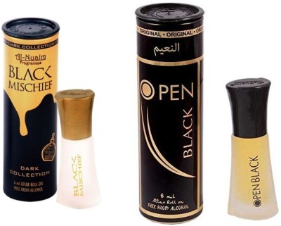 Al Nuaim BLACK MISCHIEF & OPEN BLACK Herbal Attar(Floral)