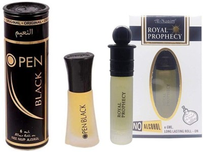 Al Nuaim OPEN BLACK & ROYAL PROPHECY BLACK Herbal Attar(Floral)