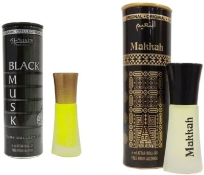 Al Nuaim BLACK MUSK & Makkah Herbal Attar(Floral)