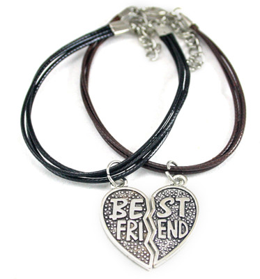 jashan accessories Leather, Stainless Steel Rhodium Bracelet Set(Pack of 2)