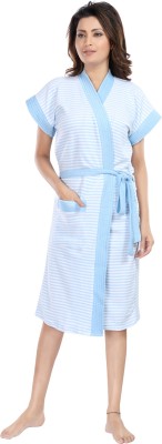 Lovira Sky Blue 3XL Bath Robe(1 bathrobe with a belt, For: Women, Sky Blue)