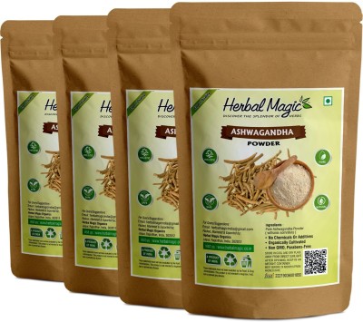 Herbal Magic Pure Organic Ashwagandha Powder(4 x 100 g)