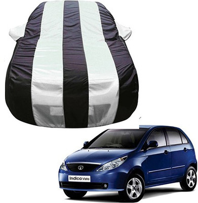 Flipkart SmartBuy Car Cover For Tata Indica Vista (With Mirror Pockets)(Silver, Black, For 2018 Models)