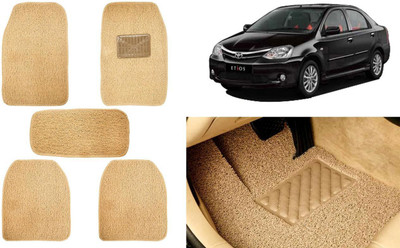 Auto Kite Plastic, PVC, Vinyl Standard Mat For  Toyota Etios(Beige)