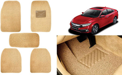 Auto Kite Plastic, PVC, Vinyl Standard Mat For  Honda Civic(Beige)