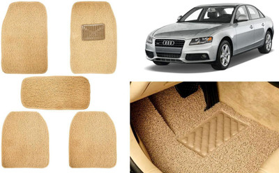 Auto Kite Plastic, PVC, Vinyl Standard Mat For  Audi A4(Beige)