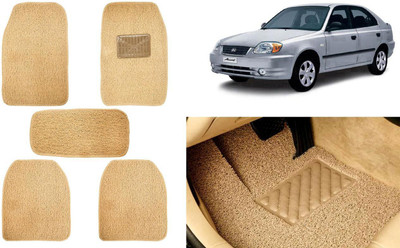 Auto Kite Plastic, PVC, Vinyl Standard Mat For  Hyundai Accent(Beige)