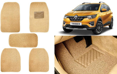 Auto Kite Plastic, PVC, Vinyl Standard Mat For  Renault Triber(Beige)