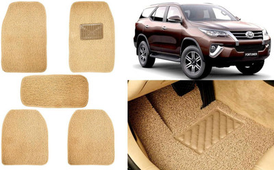 Auto Kite Plastic, PVC, Vinyl Standard Mat For  Toyota New Fortuner(Beige)
