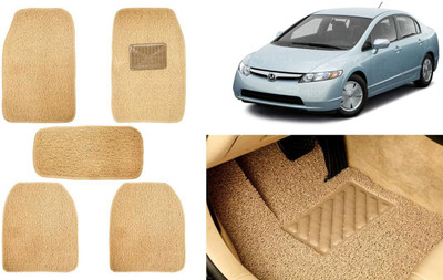 Auto Kite Plastic, PVC, Vinyl Standard Mat For  Honda Civic(Beige)