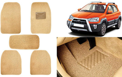 Auto Kite Plastic, PVC, Vinyl Standard Mat For  Toyota Etios Cross(Beige)