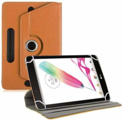 TGK Book Cover for LG G Pad F Tablet 8 inch Rotating Leather Stand Case(Orange, Cases with Holder)
