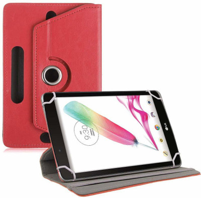 TGK Book Cover for LG G Pad F Tablet 8 inch Rotating Leather Stand Case(Red, Cases with Holder)
