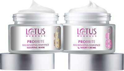 Lotus Herbals PORBRITE ( Illuminating Radiance Sleeping Mask _50g + Illuminating Radiance Creme )(2 Items in the set)
