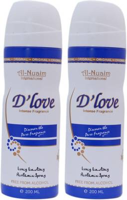 Al Nuaim D'love & D'love No Alcohol Deo Deodorant Spray  -  For Men