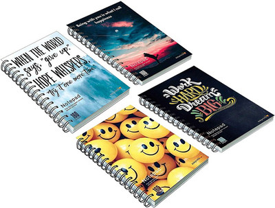 Askprints Dairy notebook A5 Notebook unrule 160 Pages(Multicolor, Pack of 4)