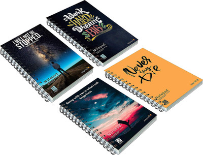 Askprints Dairy notebook A5 Notebook unrule 160 Pages(Multicolor, Pack of 4)