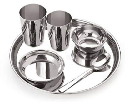 NEELAM Pack of 12 Stainless Steel Dinner Set Dinner Set(Silver)