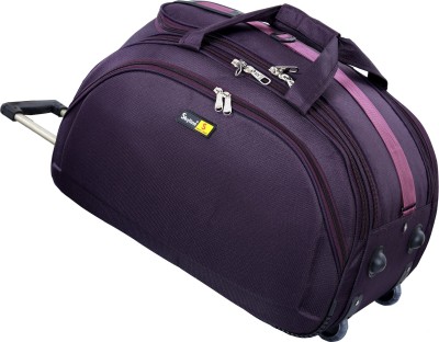 SKYLINE (Expandable) Polyester 42 Ltrs Purple Travel Duffle Trolley Bag/Cabin Multipurpose Bag Duffel Without Wheels