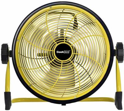 Geek Aire CF1 12 Inch Rechargeable 1700 mm 3 Blade Table Fan  (Yellow, Pack of 1)